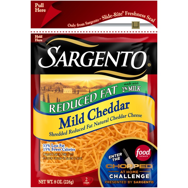 Sargento® Reduced Fat Mild Cheddar Shredded Cheese (8 oz) Instacart