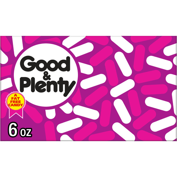 GOOD & PLENTY Licorice Fat Free, Candy Box, 6 oz