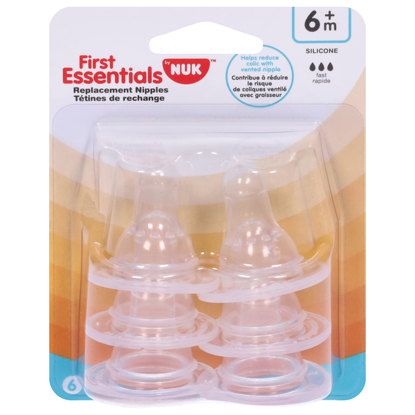 NUK First Essentials Nipples, Replacement, Silicone, Fast Same-Day