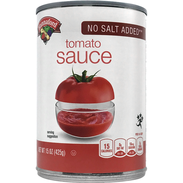 Hannaford No Salt Added Tomato Sauce (15 oz) Instacart