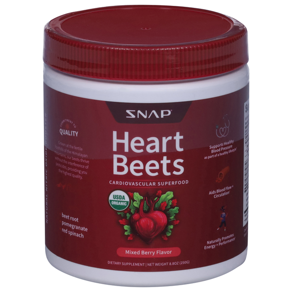 Snap Cardiovascular Superfood, Mixed Berry Flavor, Heart Beets