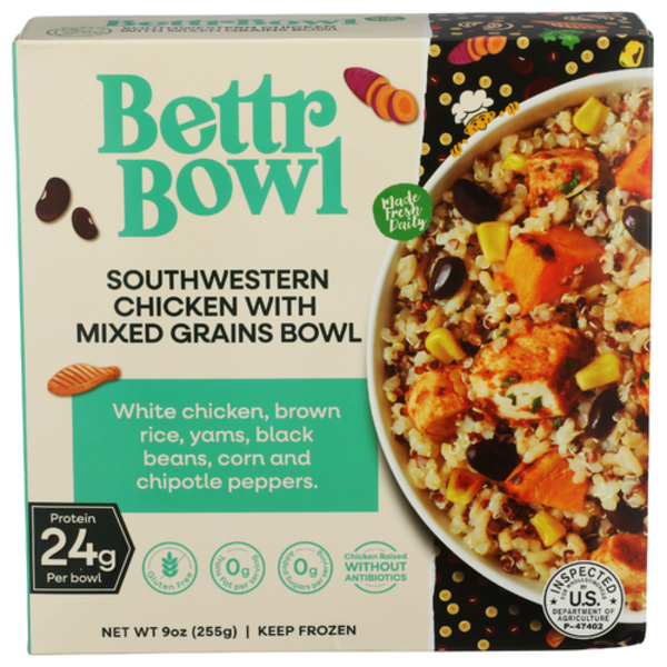 Bettr Bowl Southwestern Chicken With Mixed Grains Bowl