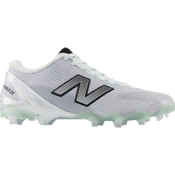New Balance Men's FreezeLX V5 Low Medium Width Lacrosse Cleats, Size 6 - White & Black