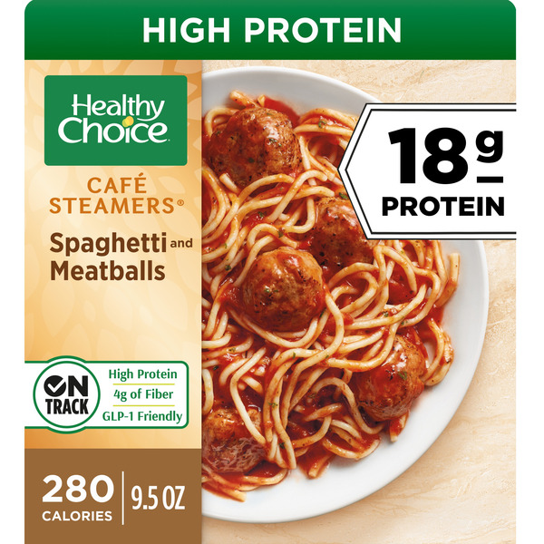 Healthy Choice Cafe Steamers Spaghetti & Meatballs, Frozen Meal Same-Day Delivery or Pickup