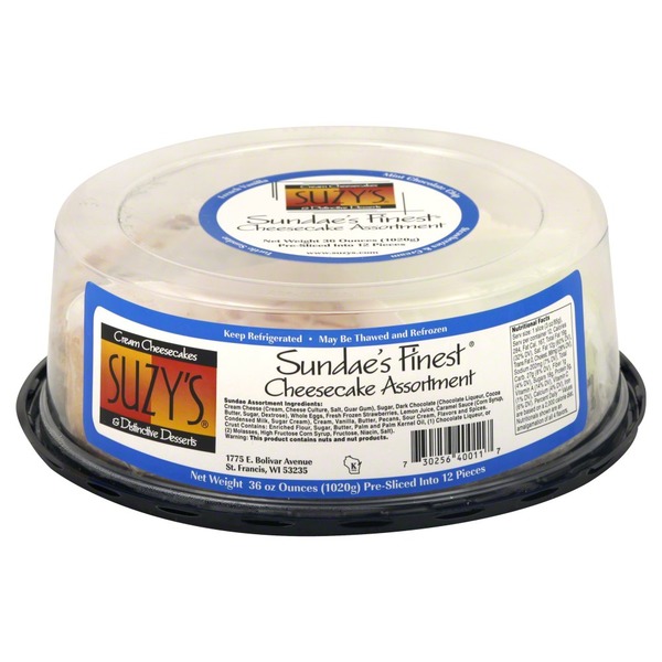 Suzy’s Cream Cheesecakes Cheesecake, Assortment, Sundae's Finest, Pre ...