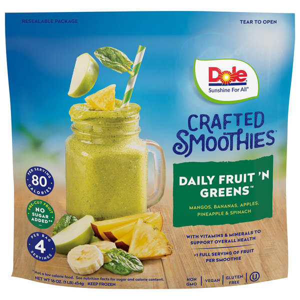 Dole Fruit Veggie Blends Fruit n Greens Smoothie Mix Same-Day