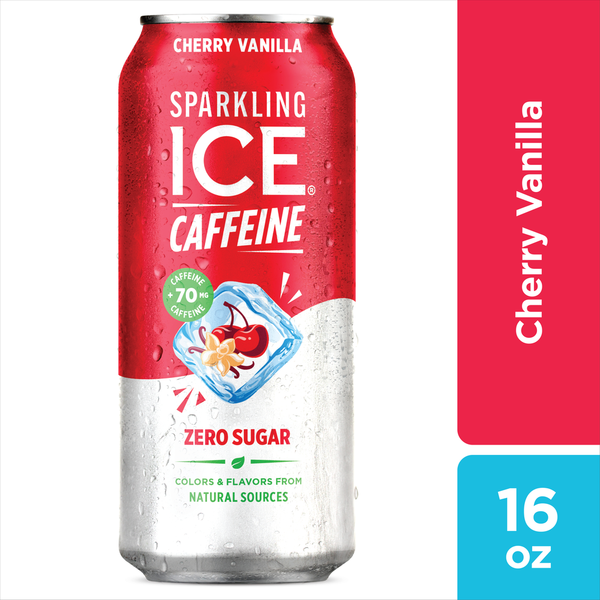 Sparkling Ice Caffeine Zero Sugar Cherry Vanilla Flavored