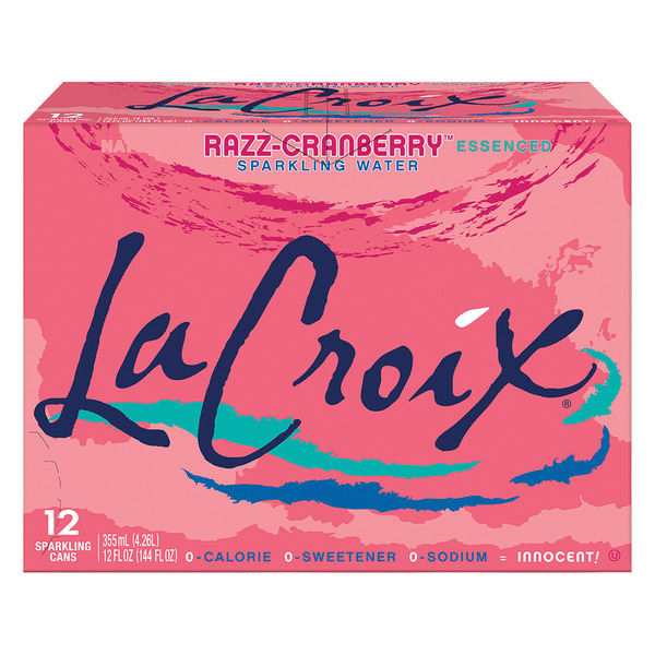La Croix Razz-Cranberry Sparkling Water, 12 Cans
