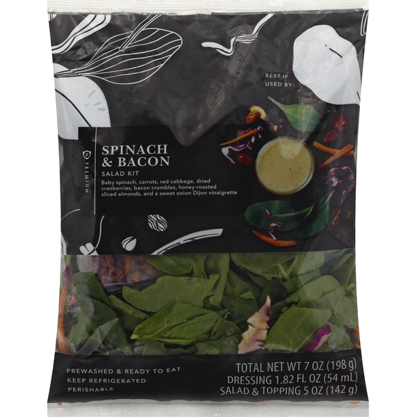 Publix Premium Salad Kit, Spinach & Bacon (7 oz bag) Instacart