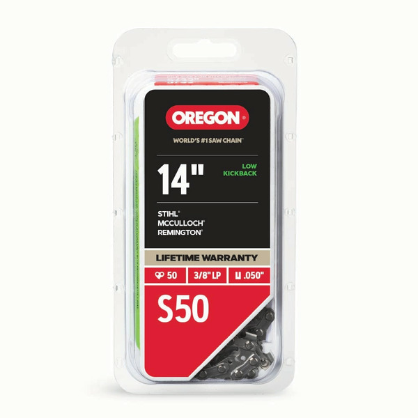 Oregon S50 50 Link Replacement Chainsaw Chain For 14-in , 0.05-in Gauge , 3/8-in Pitch
