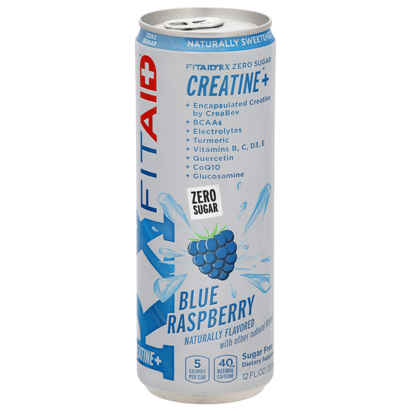 Life Aid Drinks Blue Raspberry Zero Sugar Creatine+ FitAid Same