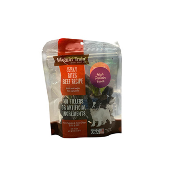 Waggin' Train Beef Recipe Jerky Bites Dog Treats