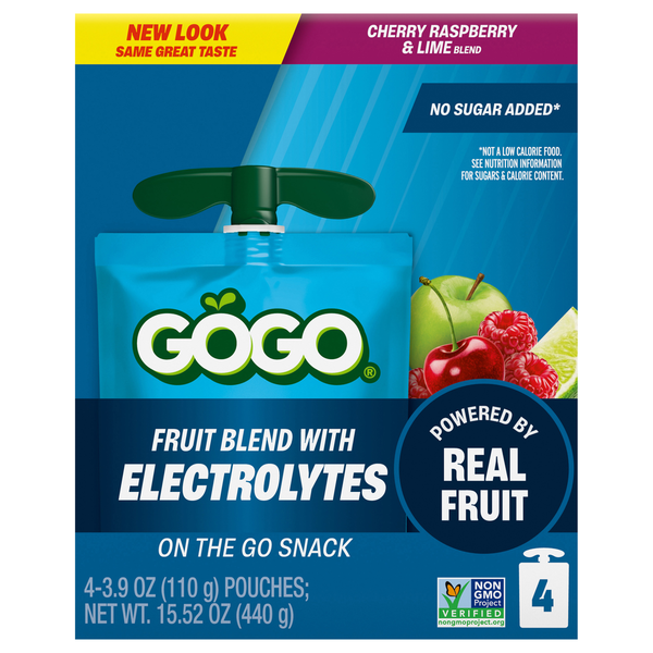 GoGo Electrolytes No Sugar Added Cherry Raspberry & Lime Fruit