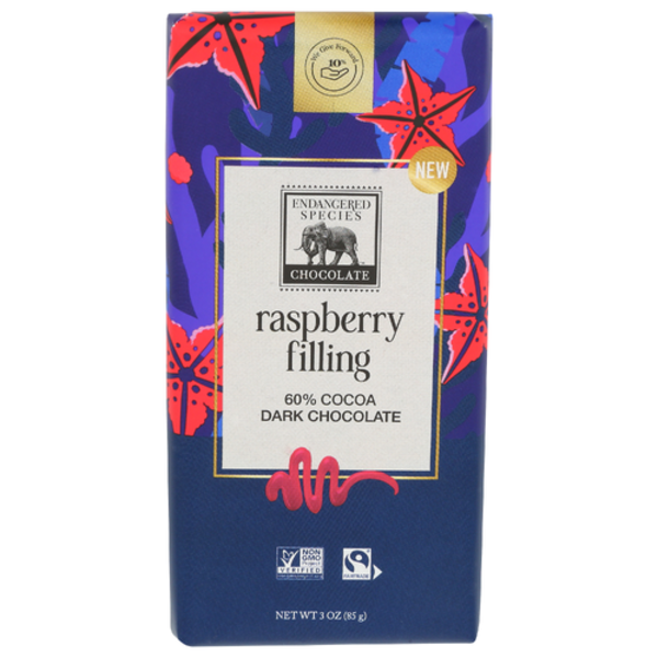 Endangered Species Starfish Raspberry Filling Dark Chocolate Bar