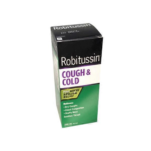 Robitussin Cough & Cold Relief Syrup (250 ml) Instacart