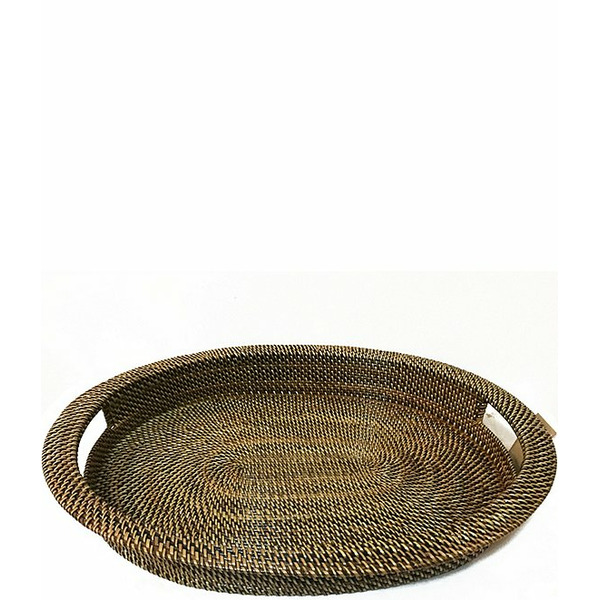 Southern Living Spring Collection Nito Woven Oval Serving Tray with Handles