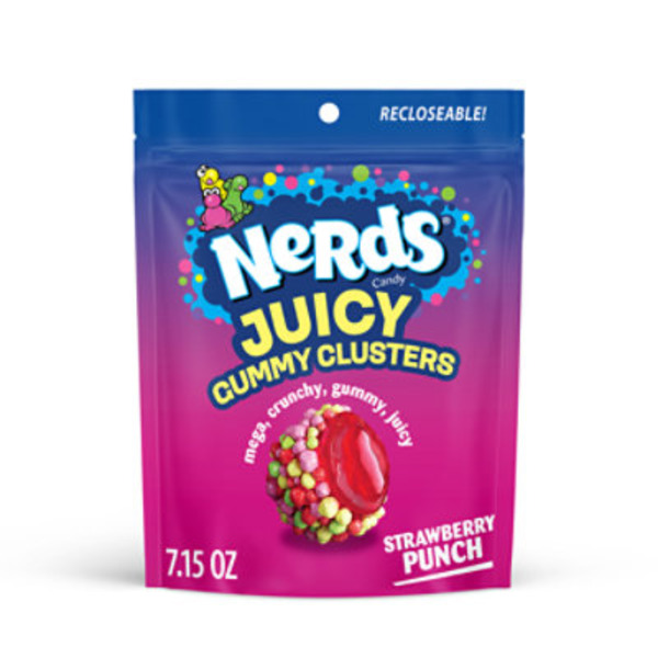 NERDS Juicy Gummy Clusters Strawberry Punch Candy