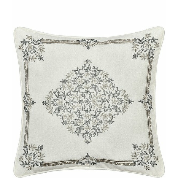J. Queen New York Arbour Grove Embroidered Medallion Silhouette Square Pillow