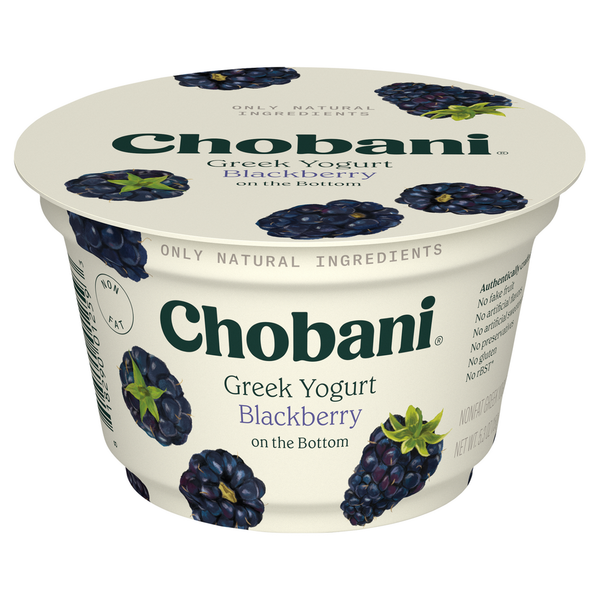 Chobani Nonfat Greek Blackberry on the Bottom Yogurt