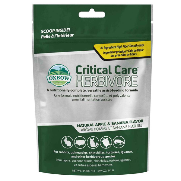 Oxbow Natural Apple & Banana Flavor Critical Care Herbivore
