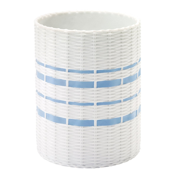 IZOD Resin Waste Basket, 8 x 8.5 x 10 in - Blue/Navy