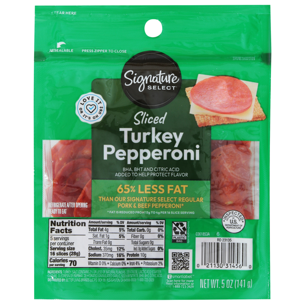 Signature SELECT Pepperoni, Lower Fat, Turkey, Sliced