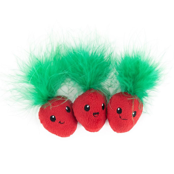 Petstages Strawbabies Cat Toy - Pink - 3"