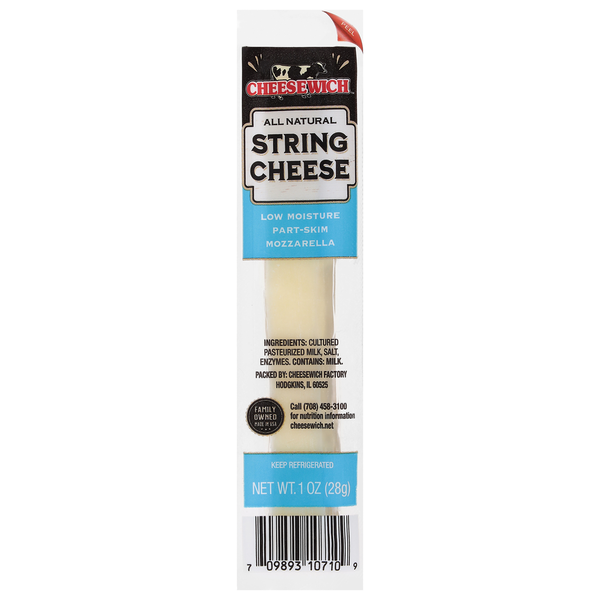 Cheesewich All Natural Low Moisture Part-Skim Mozzarella String Cheese
