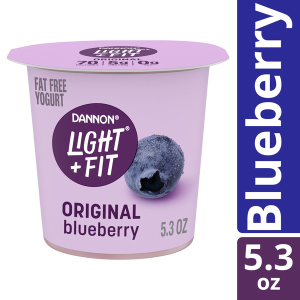 Dannon Light + Fit Original Blueberry Fat Free Yogurt Same-Day