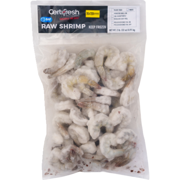 Certi-Fresh Foods 16/20 Count Tail On Peeled & Deveined Farm-Raised Frozen Raw Shrimp