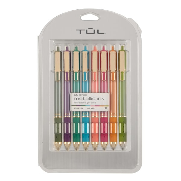 TUL Assorted Deep Metallic Inks Medium Point GL Series Retractable Gel Pens - Assorted Colors