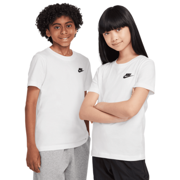Nike Kids' Sportswear Embroidered Futura T-Shirt, XL - White