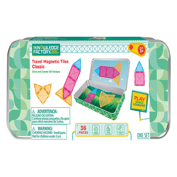 The Knowledge Factory Classic Travel Magnetic Tiles Same-Day