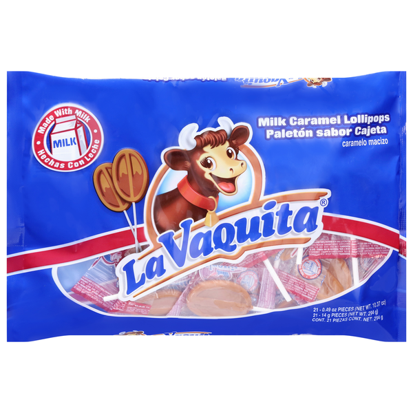 La Vaquita Milk Caramel Lollipops Same-Day Delivery | Cardenas Markets