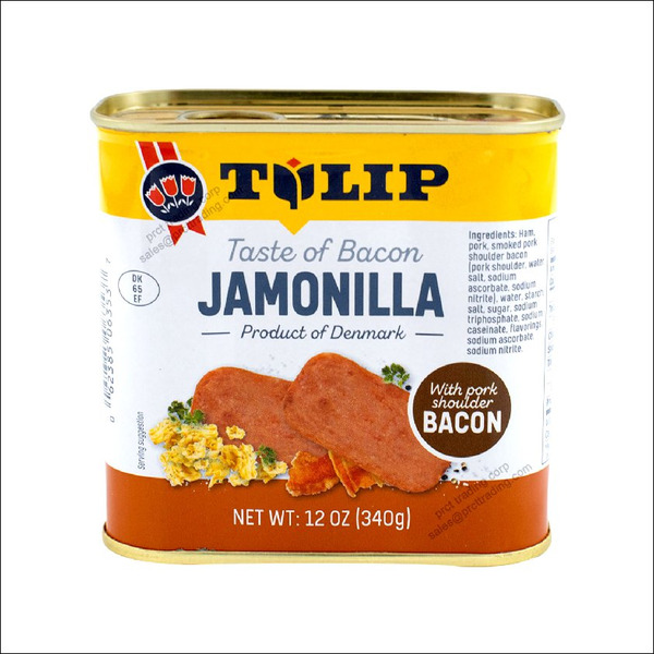 TULIP Bacon Lunch うす塩味 250g×15個 Tulip Canned Luncheon Loaf With Bacon Same-Day Delivery | Food Bazaar