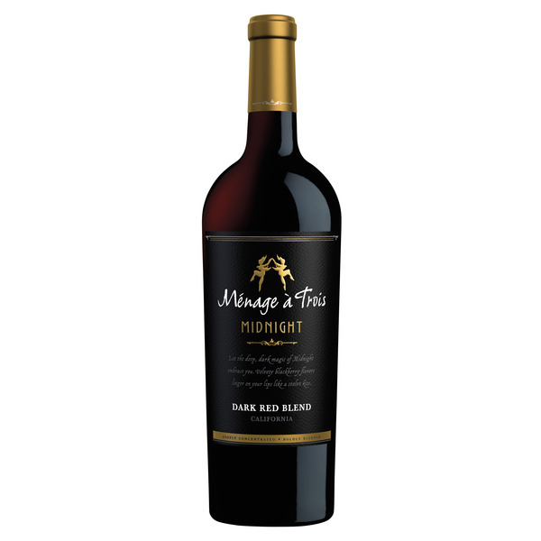 Ménage à Trois Midnight Dark Red California Wine Blend, 750 ml Ménage à Trois Midnight Dark Red California Wine Blend, 750 ml