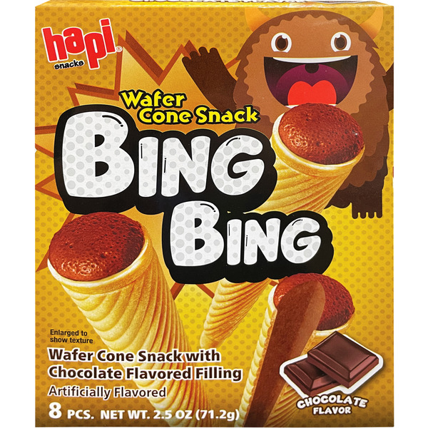Hapi Snacks Wafer Cone Snack, Chocolate Flavor