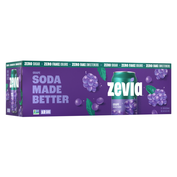 Zevia Soda, Zero Sugar, Grape Same-Day Delivery or Pickup