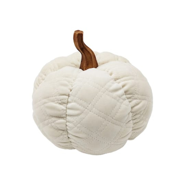 Ashland Quilted Pumpkin Tabletop Décor - Cream
