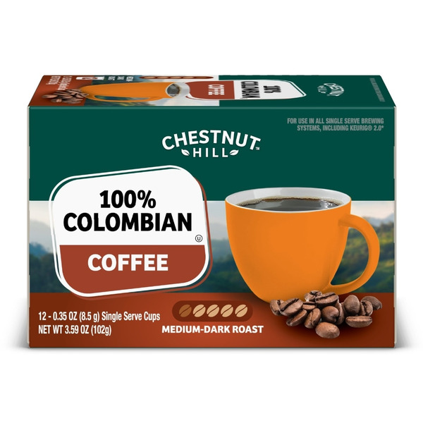 CHESTNUT HILL Medium-dark Roast 100% Colombian 100% Arabica Coffee