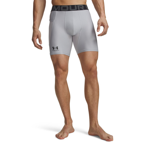 Under Armour Men's HeatGear Compression 6-Inch Shorts, L - Mod Gray/Black