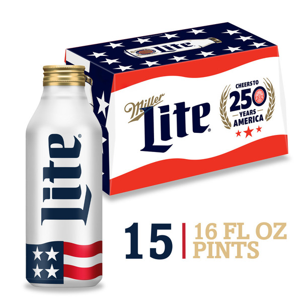 Miller Lite American Light Lager Beer, 15-pack, 16-oz beer bottles