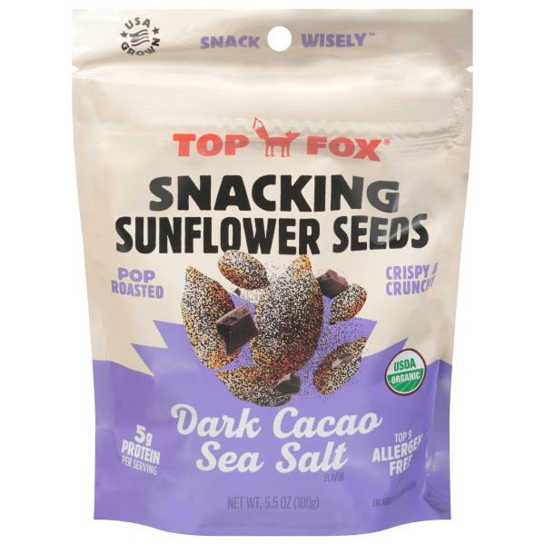 Publix Top Fox Sunflower Seeds, Snacking, Dark Cacao Sea Salt, Pop