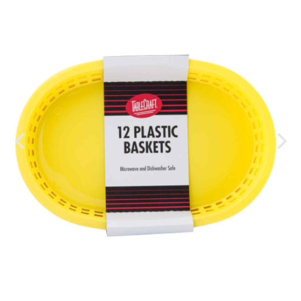 Oval Basket - Yellow 10.5" - 1 Dz