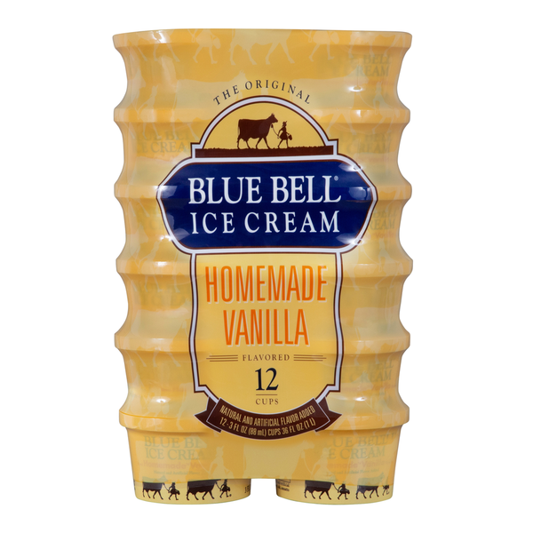 Blue Bell Vanilla Ice Cream Cups