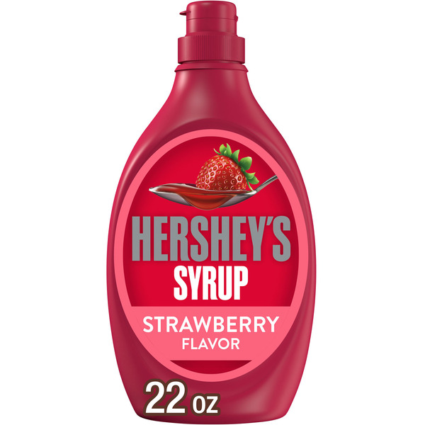 Hershey's Strawberry Flavored Syrup Bottle, 22 oz