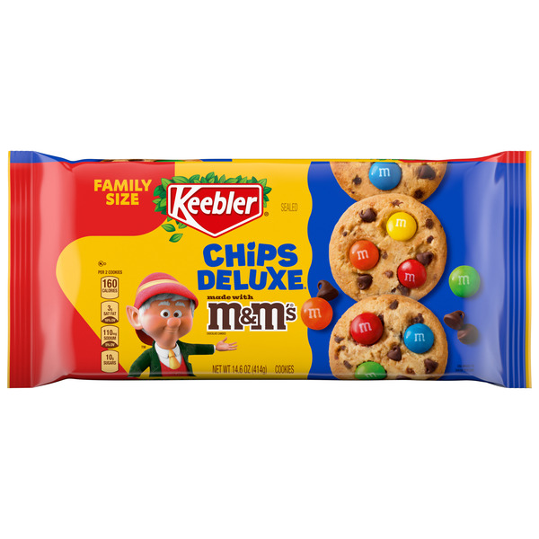 Keebler Chips Deluxe Cookies Made with M&M's, Family Size