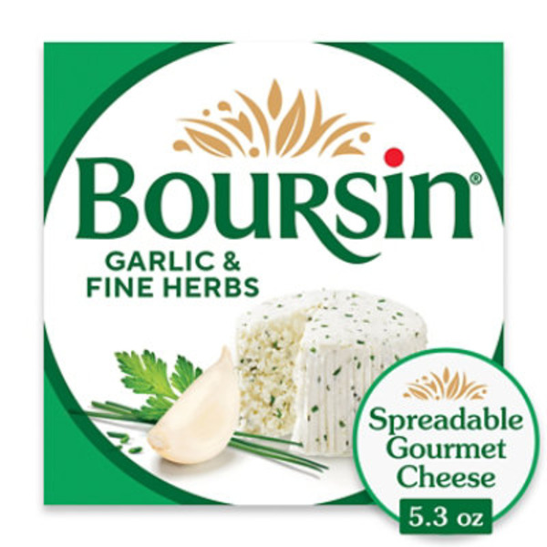 Boursin Garlic & Fine Herbs Spreadable Gourmet Cheese