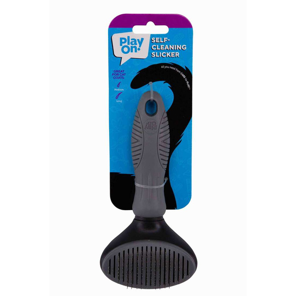 Play On Self Clean Slicker Cat Grooming Brush