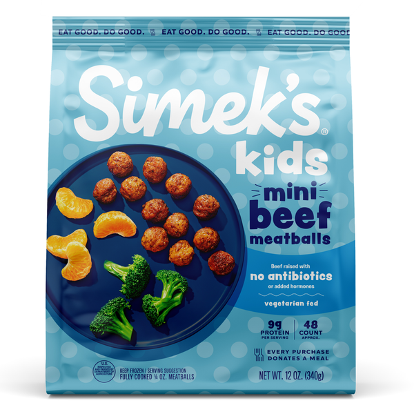 Simek's Kids Mini Beef Meatballs, Antibiotic Free
